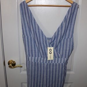 NWT BLUE AND WHITE JUMPSUIT